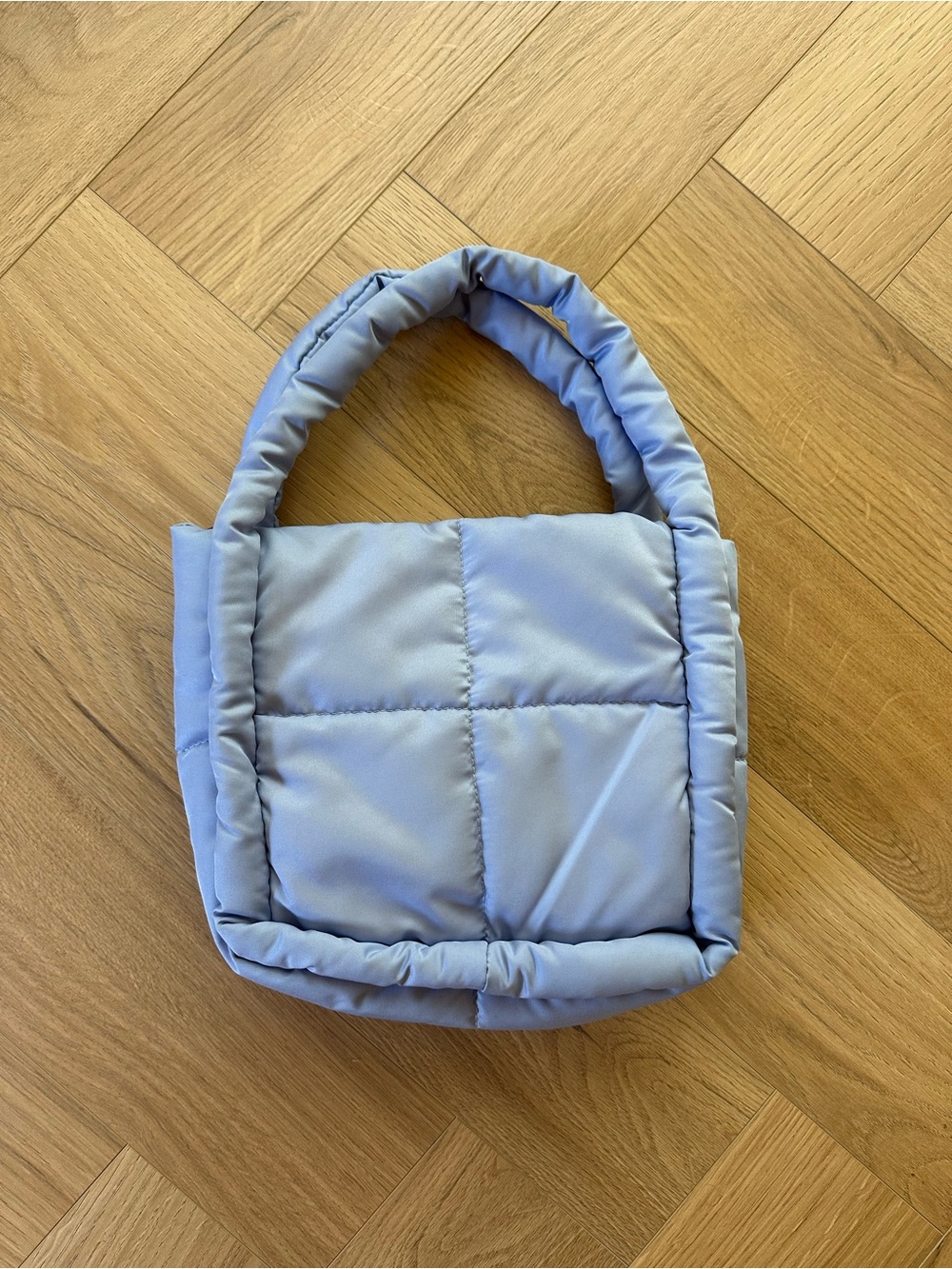 Small Lavendar Quilted Puffer Tote Bag - Women's